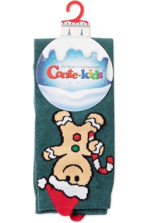 Шкарпетки дитячі Conte-kids Новорічні 21С-67СП (652) Пряничний чоловічок