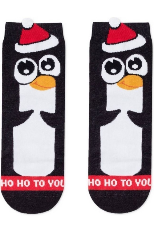 Шкарпетки дитячі Conte-kids Новорічні 21С-62СП (650) махрові «Penguin»